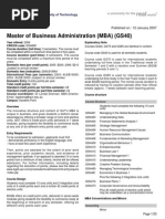 Master of Business Administration (MBA) (GS40) : Queensland University of Technology