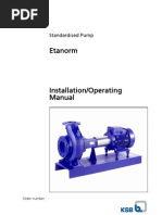 Etanorm KSB PUMP O&M Manual