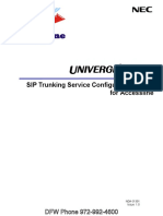 SIP Trunking Service Configuration Guide For Accessline: DFW Phone 972-992-4600