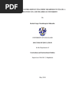 Evaluation of Pre-Service Teachers' Readiness To Teach, A Case Study of A South African University