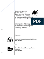 Shop Guide To Reduce The Waste of Metalworking Fluids