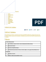 BITSAT 2011 Syllabus