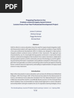 Preparing Teachers To Use Problem-Centered, Inquiry-Based Science: Lessons From A Four-Year Professional Development Project