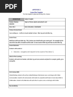 Appendix 1: Lesson Plan Template