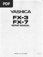 Yashica FX3 FX7 Repair Manual