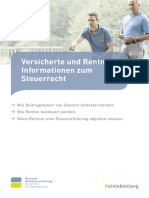 Versicherte Und Rentner Info Zum Steuerrecht PDF