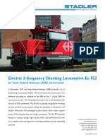 Electric 2-Frequency Shunting Locomotive Ee 922: For Swiss Federal Railways (SBB), Switzerland