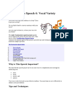 Toastmasters Speech 6: Vocal Variety: Why Is This Speech Important?