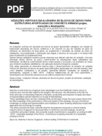 Vedações Verticais em Alvenaria de Blocos de Gesso para Estruturas Aporticadas de Concreto Armado-Projeto, Execução e Desempenho