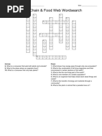 Food Chain Food Web Wordsearch Answer Key