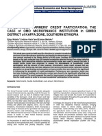 Smallholder Farmers' Credit Participation: The Case of Omo Microfinance Institution in Gimbo District of Kaffa Zone, Southern Ethiopia