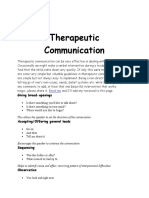 Therapeutic Communication