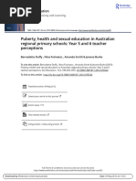 Puberty, Health and Sexual Education in Australian Regional Primary Schools: Year 5 and 6 Teacher Perceptions