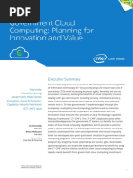 Government Cloud Computing: Planning For Innovation and Value