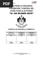 Plan para La Vigilancia, Prevención y Control Del COVID-19 (Av. San Hilarion)