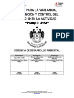 Plan para La Vigilancia, Prevención y Control Del COVID-19 (Parque Ayni)