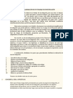 Las Etapas de Elaboración de Un Trabajo de Investigación