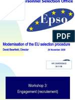 Modernisation of The EU Selection Procedure: David Bearfield, Director