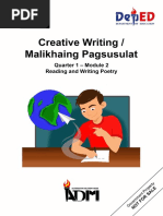 Creative Writing11 - q1 - m2 - Reading and Writing Poetry - v3 PDF