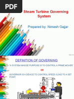 Steam Turbine Governing System: Prepared By: Nimesh Gajjar