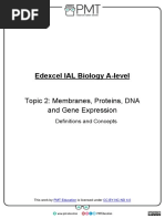 Membranes, Proteins, DNA and Gene Expression