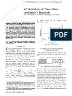 Numerical Calculations of Three-Phase Transformer's Transients