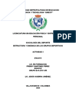 ACTIVIDAD 3 Estructura y Dinamica de Los Grupos Deportivos ENSAYO