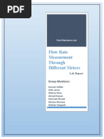 Flow Rate Measurment Through Different Meters: Group Members