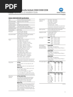 Konica Minolta Bizhub C368/C308/C258: Specification & Installation Guide