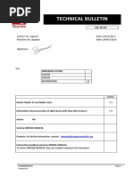Technical Bulletin: Author: M. Legrand Date: 04/11/2017 Revision: M. Legrand Date: 2970172018 Signature