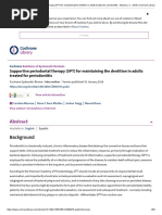 Supportive Periodontal Therapy (SPT) For Maintaining The Dentition in Adults Treated For Periodontitis - Manresa, C - 2018 - Cochrane Library PDF