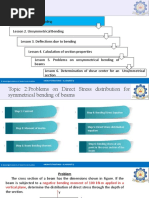 Aircraft Structures-II - U1 - L1 - T2 - Problems On Direct Stress Distribution For Symmetrical Bending of Beams