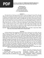 Pengaruh Financial Leverage Terhadap Profitabilitas: Jurnal Administrasi Bisnis (JAB) - Vol. 1 No. 1 Januari 2015 - 1