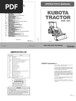 Kubota B26TL Tractor Operators Manual PDF