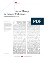 Cognitive Behavior Therapy For Patients With Cancer: Sheena Daniels, DNP, Arnp, FNP-BC