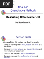 Lecture 2b - Describing Data-Numerical