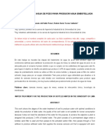 Tratamiento de Agua de Pozo para Producir Agua Embotellada