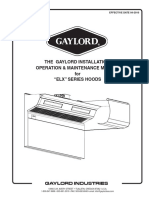 The Gaylord Installation, Operation & Maintenance Manual For "Elx" Series Hoods