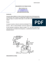 Modelamiento Matematico de Un Tanque de Nivel Funcion Transferencia