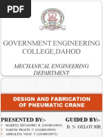 Design and Fabrication of Pneumatic Crane Presentation