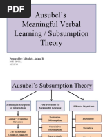 Ausubel Theory