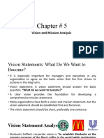 Chapter # 5 (Vision & Mission Analysis)