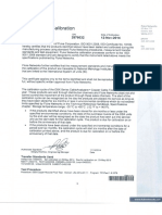 Certificate of Calibration: 10100, Tfre