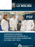 Auditoría de Sistemas Integrados de Gestión de La Calidad e Inocuidad Alimentaria Iso 22000, SQF y BCR