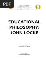 Educational Philosophy: John Locke: Republic of The Philippines