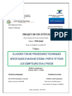 Pfe-Lodji - Elaboration de Procedures Techniques Specifiques D'un Banc D'essai Portatif Pour Les Compteurs D'eau Froide PDF