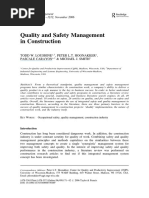 Quality and Safety Management in Constru PDF