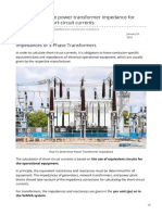 How To Determine Power Transformer Impedance For Calculation of Short-Circuit Currents