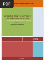 Conceptual Design of Syringe Fill Finish Pharmaceutical Plant