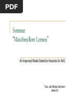 Seminar Maschinellem Lernen: An Improved Model Selection Heuristic For AUC